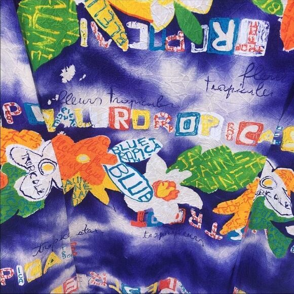 Vintage Jams World Tropical Hawaiian Sleeveless Rayon Dress Size 9 - Picture 3 of 5